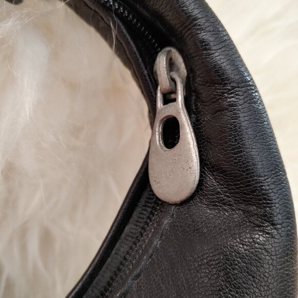 Custom Made Half Black and Half Orange Leather Mini Handbag - Picture 6 of 14